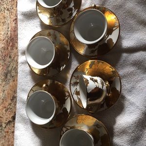 Tea cups set of 6 cups and plates